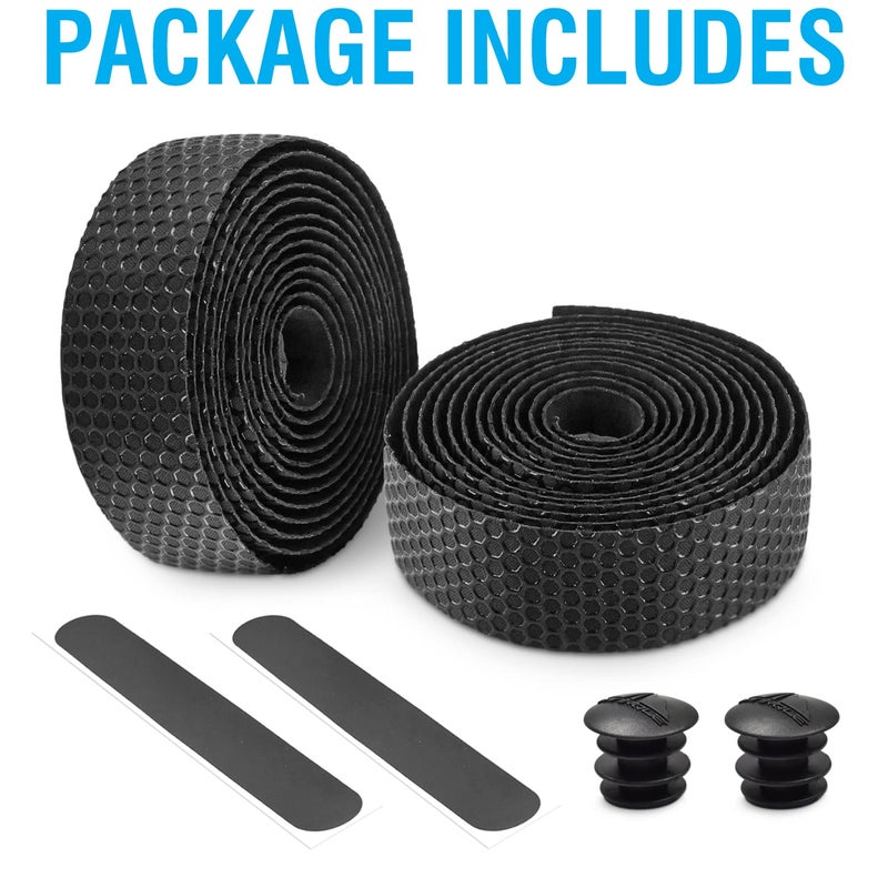 MARQUE Hex Bicycle Handlebar Tape - Road Bike Handle bar Tape 2PCS per Set (Black) - Image 4